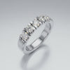 Alliancering i 14 kt hvidguld med 1.0 ct lab-grown diamanter E-F VVS