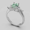 ZRT037 diamantring med grøn oval diamant i 14 kt. hvidguld – 360° video