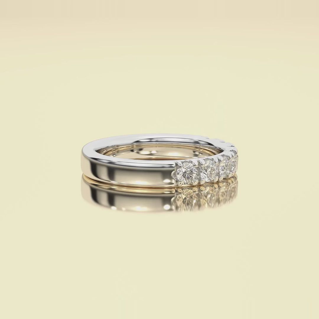 Alliancering i 14 kt hvidguld med 0,70 ct brillanter | MANICH