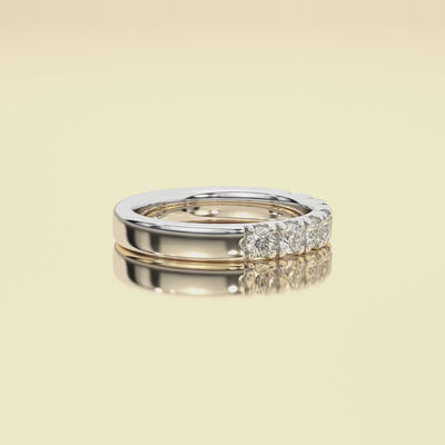 Alliancering i 14 kt hvidguld med 0,70 ct brillanter | MANICH
