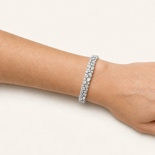 Tennis Bracelet BR-18 with Lab Grown Diamonds – Fancy Shapes – 12.20 ct