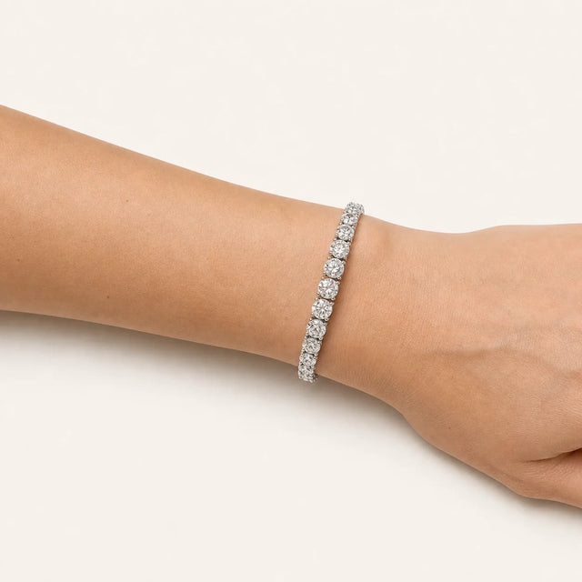 Tennis Bracelet BR-15 with Lab Grown Diamonds 10.60 ct – 14K Gold